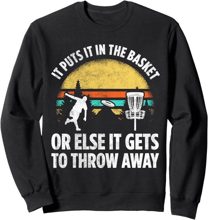 Es legt es in den Korb oder sonst kann es wieder werfen Sweatshirt