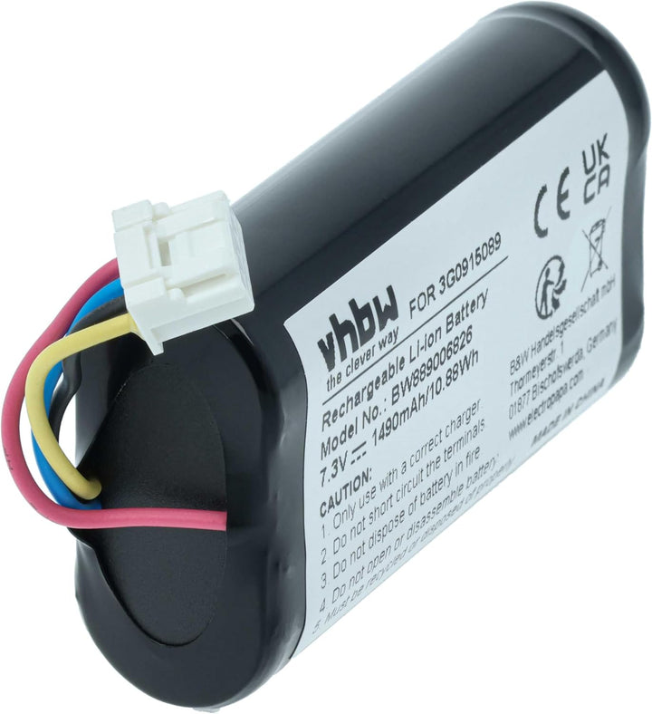 vhbw Akku Ersatz für VW 3G0915089 für Telematik-Steuergerät (1,49 Ah, 7,3 V, Li-Ion)