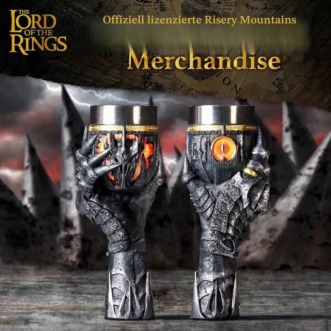 Nemesis Now Offizielles Lizenzprodukt "Herr der Ringe", Sauron, Kelch, Grau, 22,5 cm, B5895V2, 1 Stü