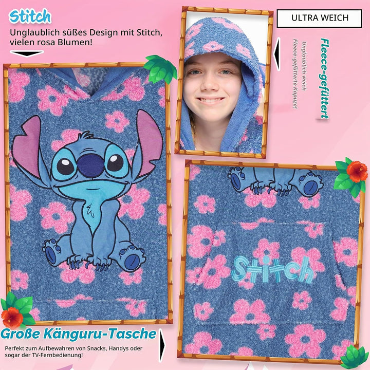 Disney Hoodie Decke Mädchen, Kuscheldecke mit Ärmeln, Fleece Kapuzenpullover, Hoodie Mädchen Geschen