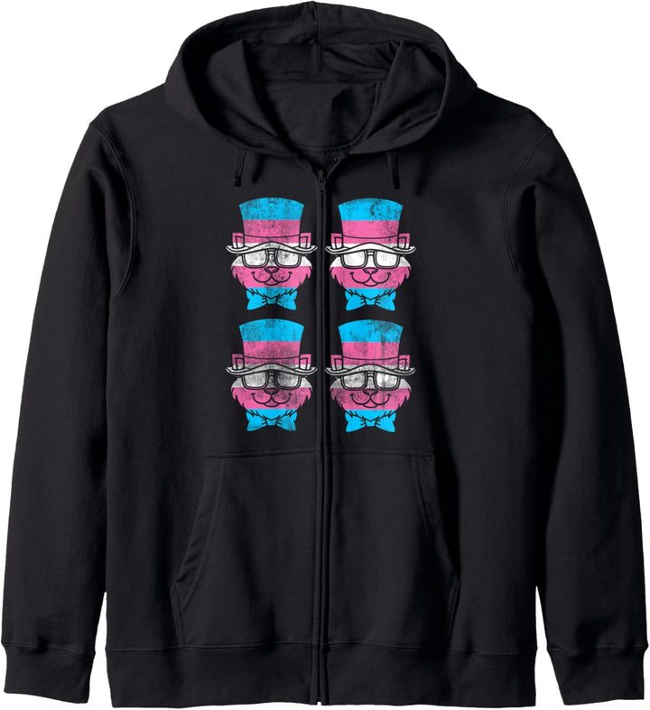 Transsexuell Katze LGBTQ Trans Pride Geschenk Transgender Kapuzenjacke