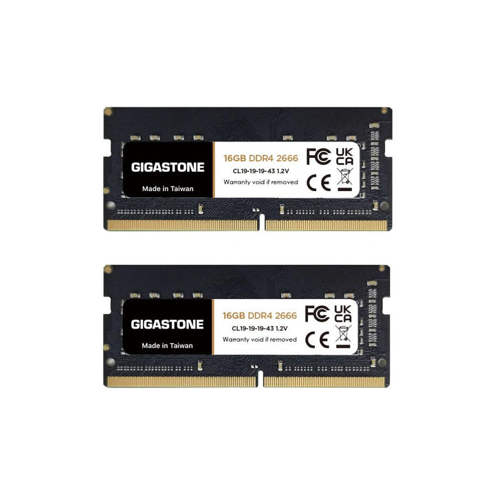 【DDR4 RAM Nur für Laptops】 GIGASTONE 32GB Kit (2x16GB) DDR4 2666MHz (2400MHz or 2133MHz) PC4-21300(P