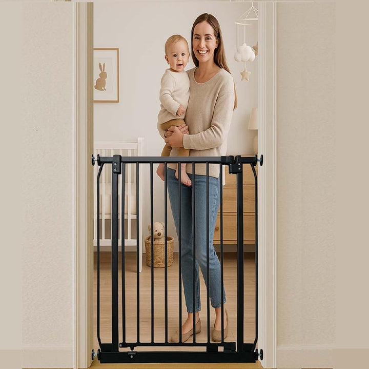 Safetots Extra Hohes Elite Sicherheitsschutzgitter, 71cm - 80cm, Mattschwarz, Extra hohe 96.8cm Höhe