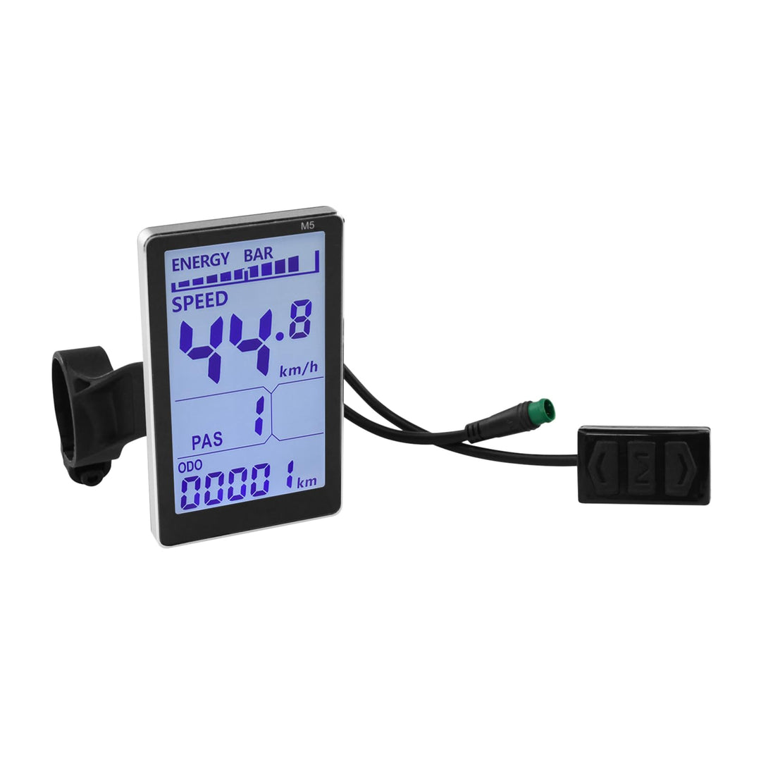 Elektrofahrrad LCD Display, 24V 36V 48V 60V 5-polig Elektrofahrrad-LCD-Messgerät mit Wasserdichter S