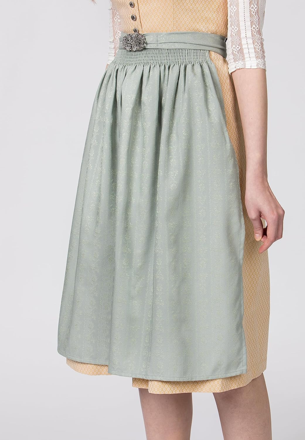 Stockerpoint Damen Dirndl Makena Kleid für besondere Anlässe 34 Gelb, 34 Gelb