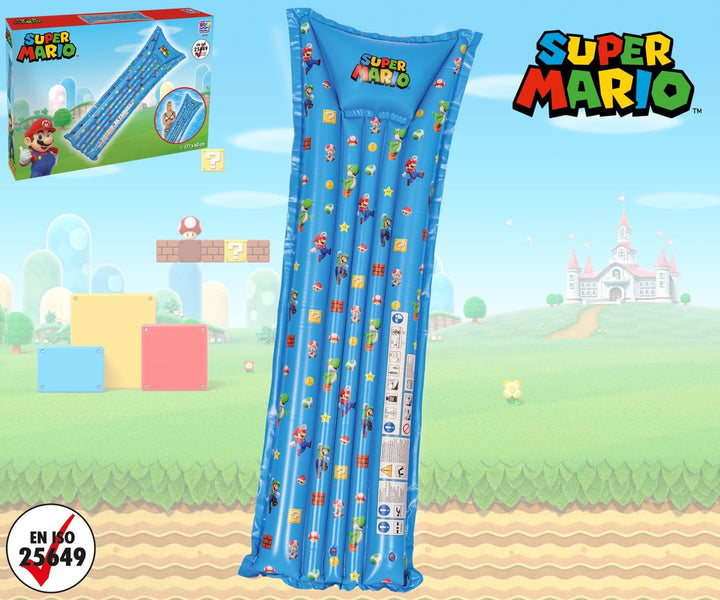 Super Mario Luftmatratze, aufgeblasen ca. 177x60 cm, unaufgeblasen ca. 183x69 cm