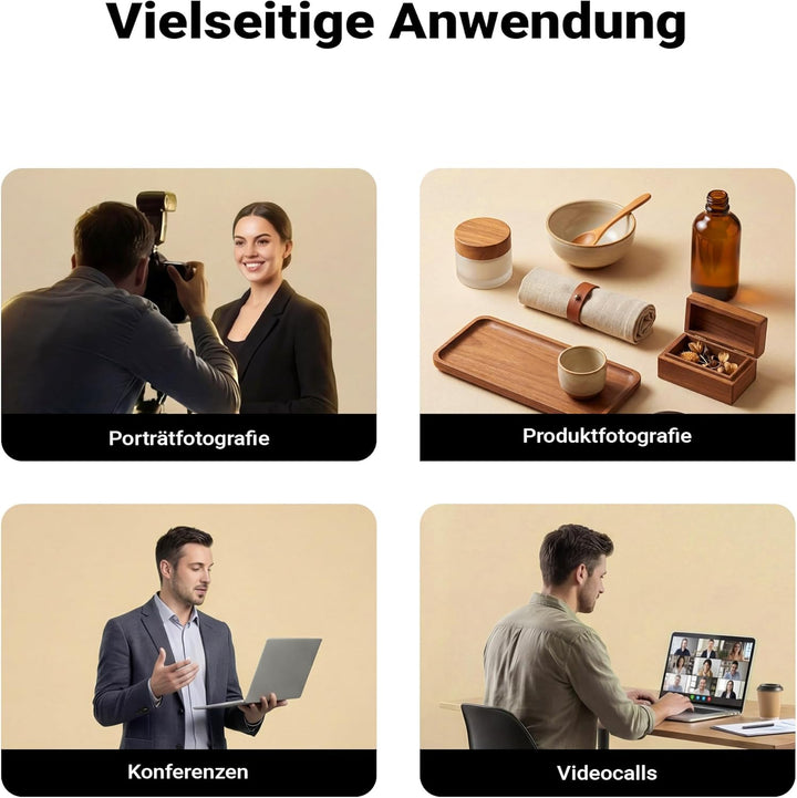 Walimex pro Hintergrundkarton 2,60 x 10 m light beige, robuster Fotohintergrund aus Karton, Fotolein
