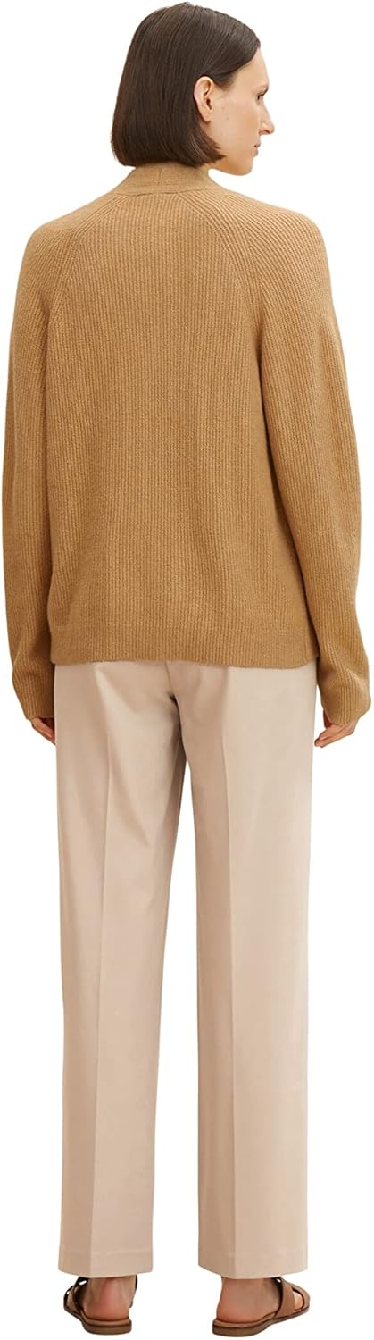 TOM TAILOR Damen Basic Cardigan XL 30263 - Soft Light Camel Melange, XL 30263 - Soft Light Camel Mel