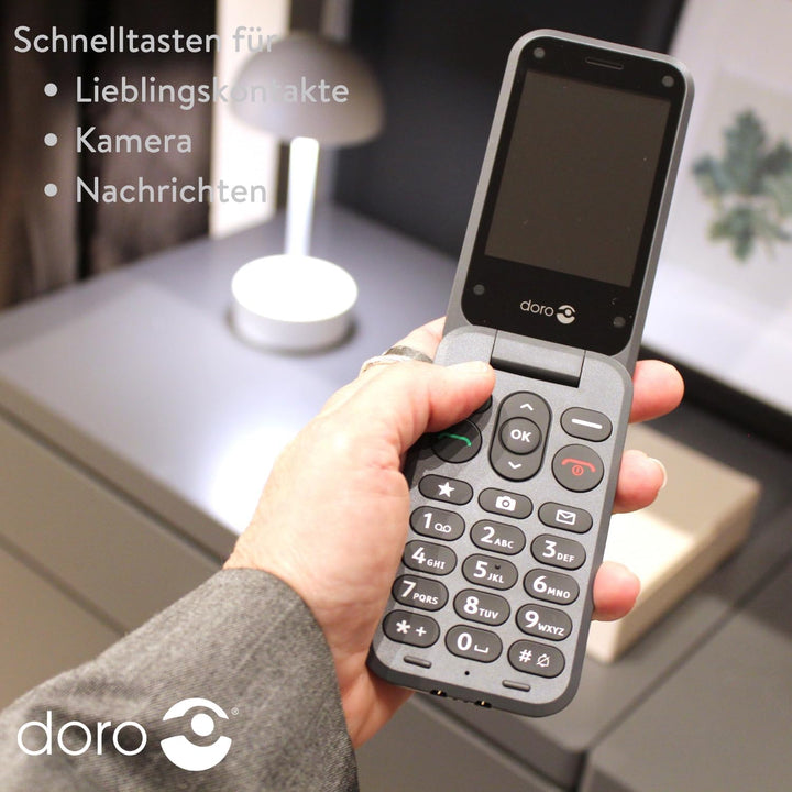 Doro Telefon Leva E20 – 4G Klapphandy für Senioren – 2,8 Zoll Display, kontrastreiche Tasten, besond