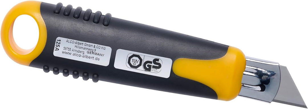 Alco-Albert 125A - Cuttermesser Set, 6 Sicherheitsmesser mit automatischen Klingeneinzug, Arbeitsmes