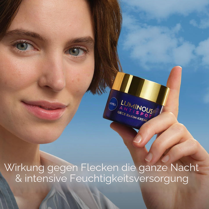NIVEA Cellular LUMINOUS 630 Anti-Dark Spot Even Tone Nachtcreme, 50 ml, feuchtigkeitsspendende Gesic