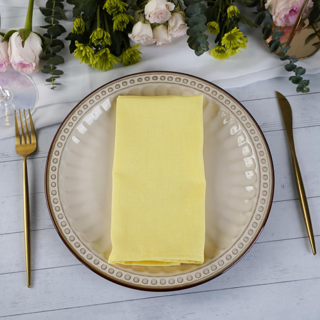 weich Polyester -Leinen gemischt Abendessen Cloth Servietten, 12 Stück (40 x 40 cm), für Veranstaltu