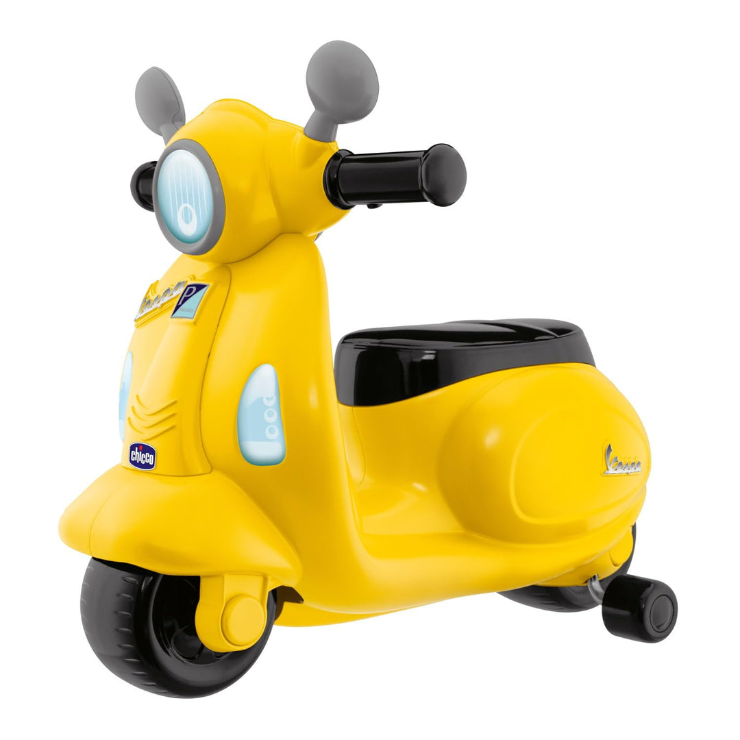Chicco Motorrad Rutscher für Kinder Vespa Primavera, Kinderfahrzeug mit Elektronischem Bedienfeld, L