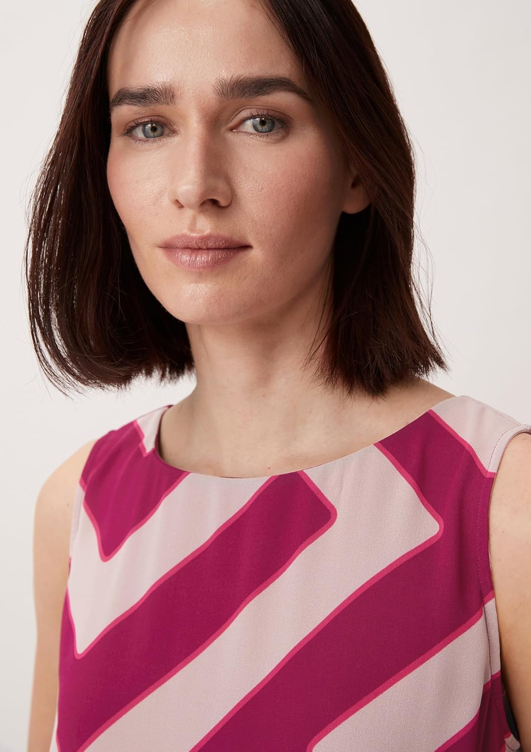 comma Kleid mit Volants, 46a0 Mehrfarbig|pink