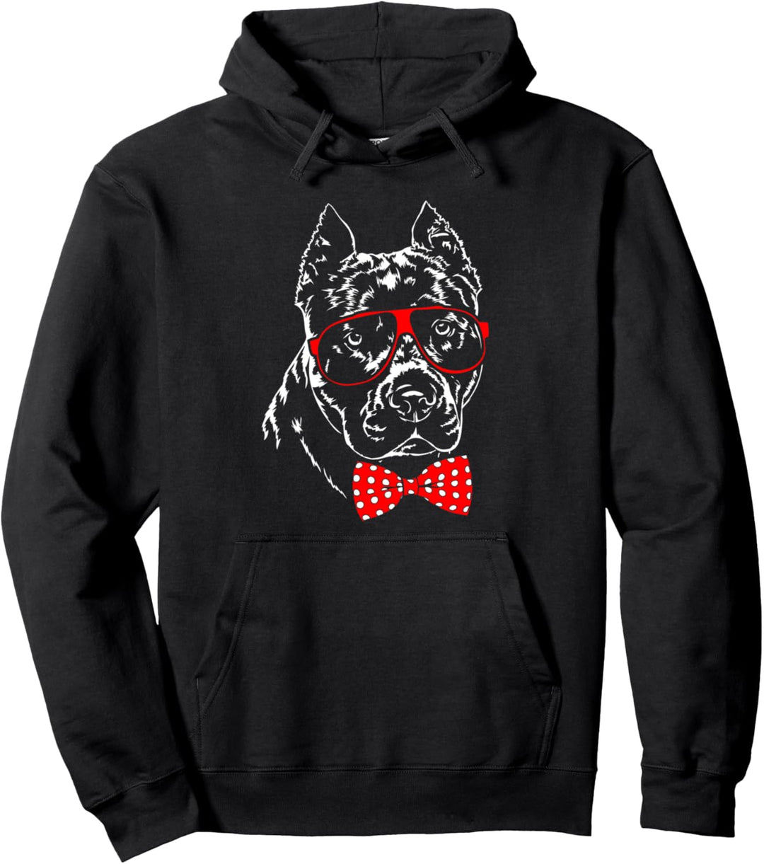 Lustiger American Staffordshire Terrier Brille Hund Hunde Pullover Hoodie