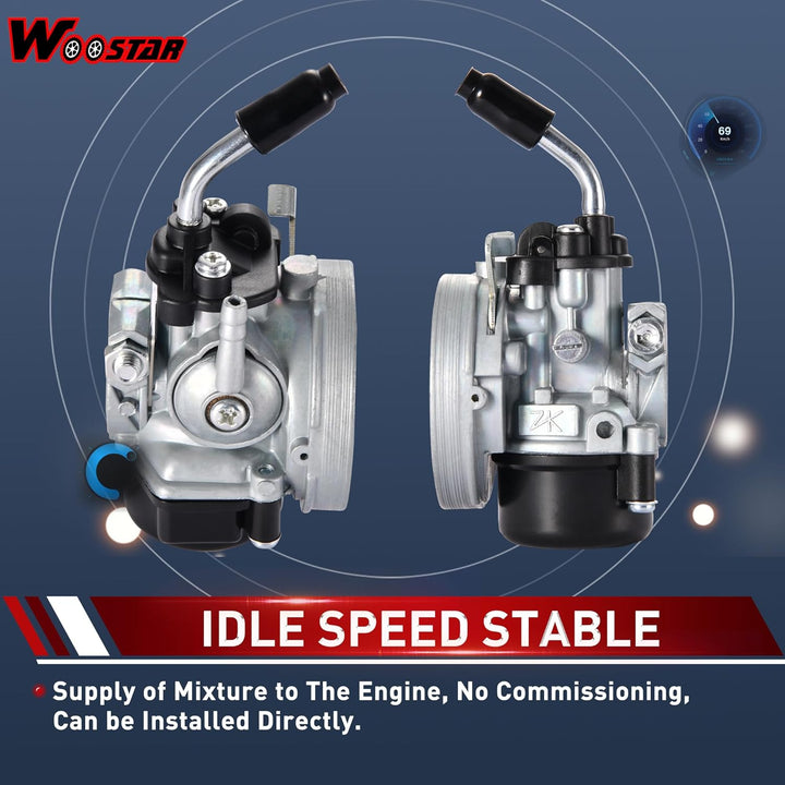 WOOSTAR 19mm Vergaser with Luftfilter Dichtung Versammlung Ersatz für 2 Stroke 47ccm 49ccm Mini ATV