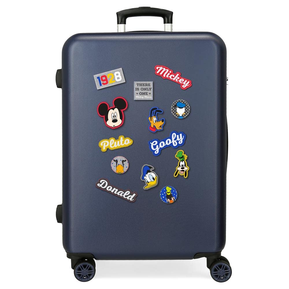 Disney Have a Good Day Mickey Mittlerer Koffer Blau 48x68x26 cms Hartschalen ABS Kombinationsschloss