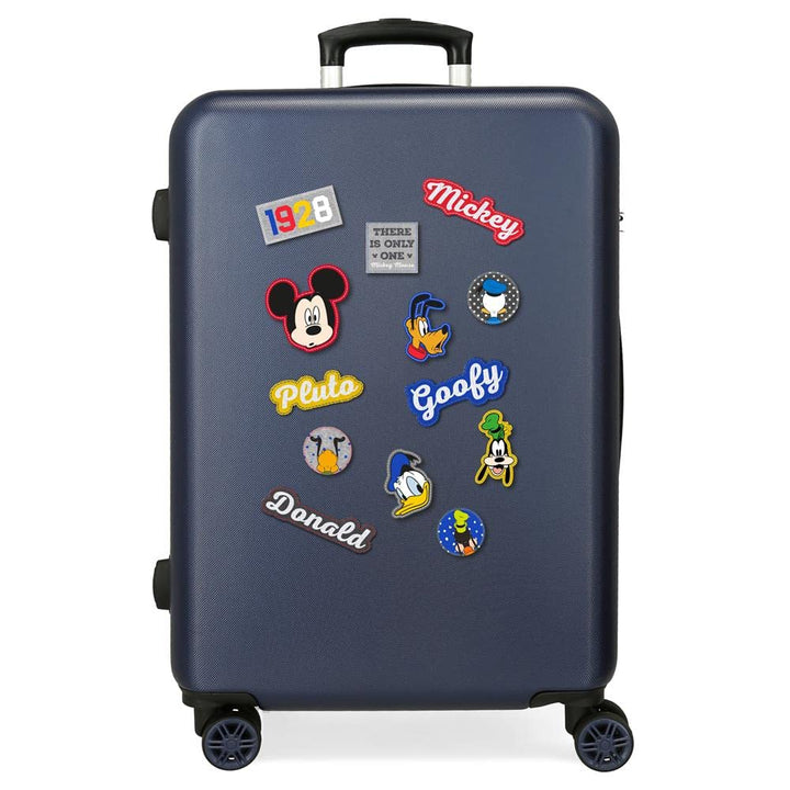 Disney Have a Good Day Mickey Mittlerer Koffer Blau 48x68x26 cms Hartschalen ABS Kombinationsschloss