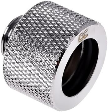 Alphacool HT 16mm HardTube Anschraubtülle G1/4 für Messingrohre - Gerändelt - Chrome 6er Pack