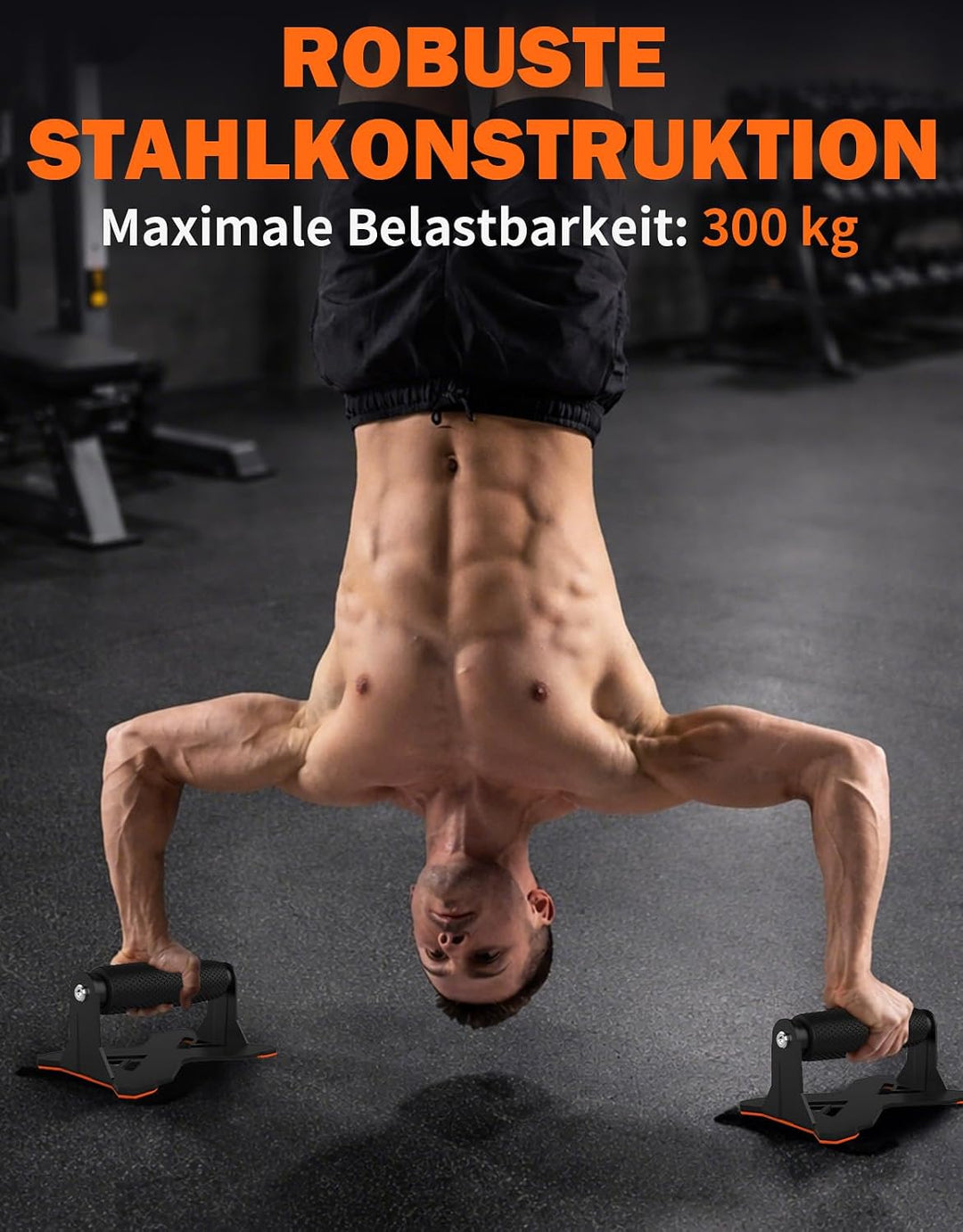 Fitarc Liegestützgriffe, Robuste Stahl Push Up Griffe für Boden, Rutschfeste Liegestützbarren für Mä