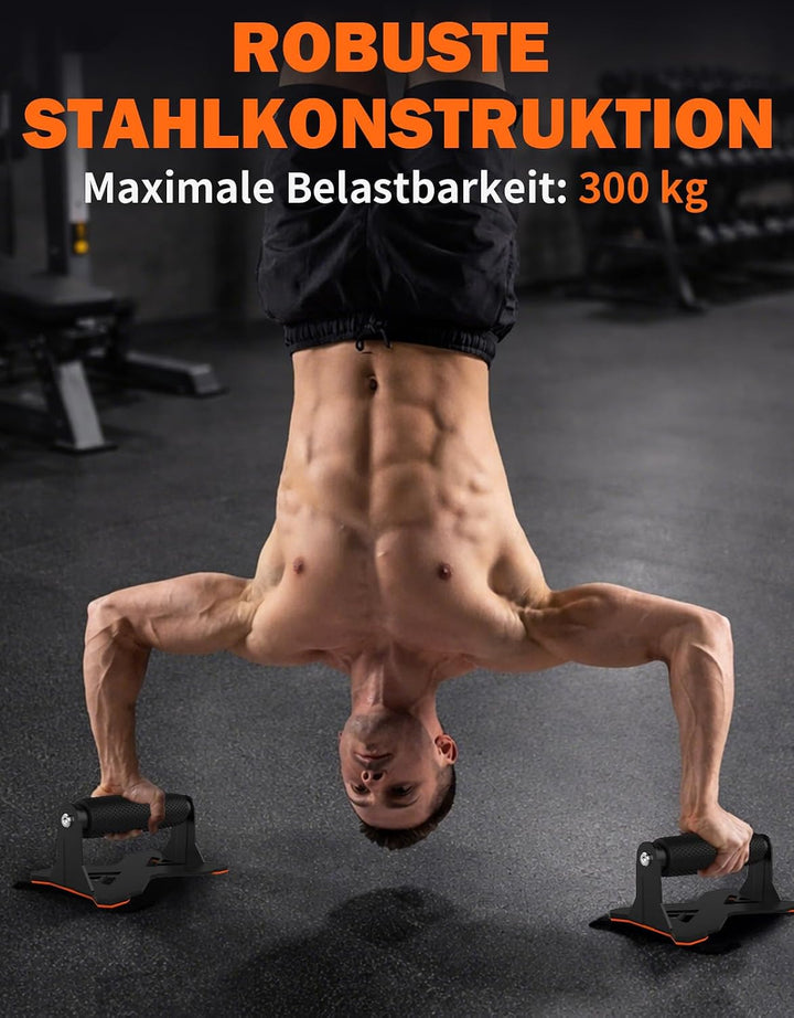 Fitarc Liegestützgriffe, Robuste Stahl Push Up Griffe für Boden, Rutschfeste Liegestützbarren für Mä