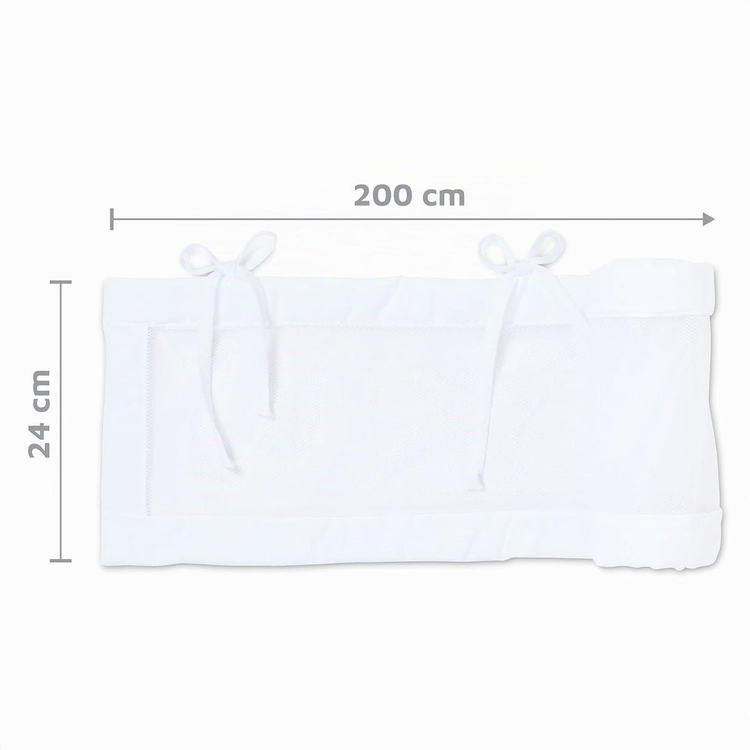 babybay Nestchen Mesh-Piqué/Bettumrandung für Beistellbett/Stossschutz für Baby Bett, passend für Mo