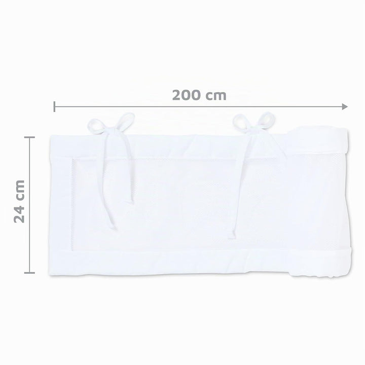 babybay Nestchen Mesh-Piqué/Bettumrandung für Beistellbett/Stossschutz für Baby Bett, passend für Mo
