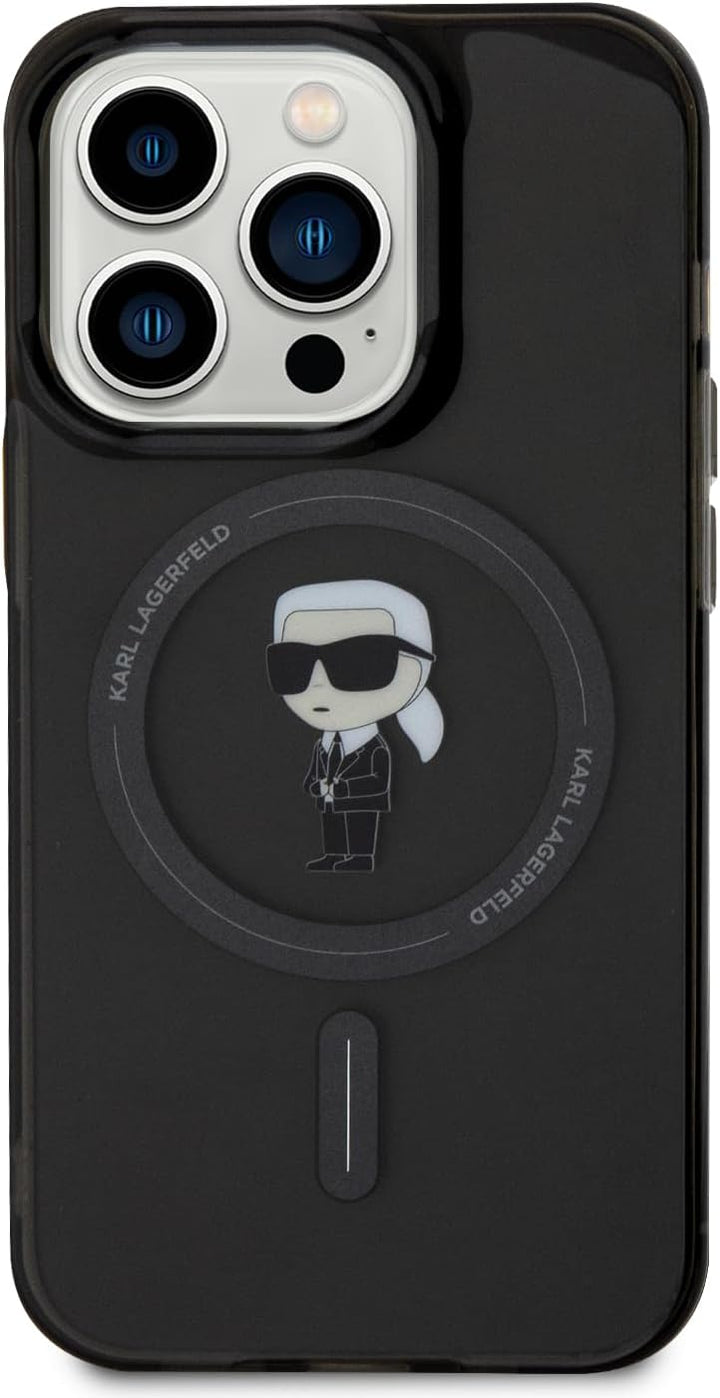 CG Mobile Karl Lagerfeld Magsafe IML IKonIK Hülle für iPhone 15 Pro -Schwarz Überprüfen Sie die Prod