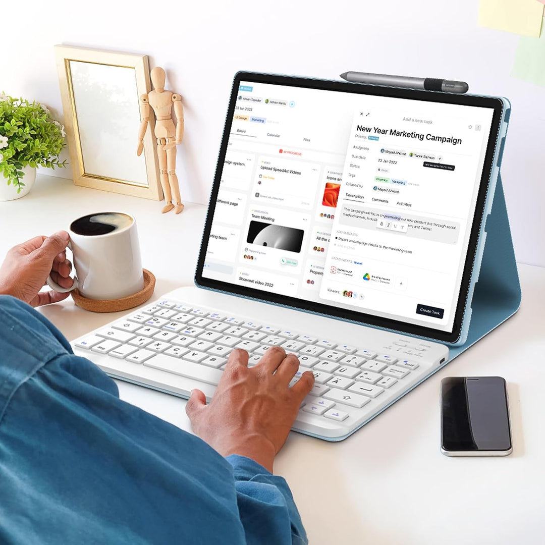 IVEOPPE Tastatur für Lenovo Tab M11, Hülle mit Tastatur für Lenovo M11 2024 11", Magnetische Bluetoo