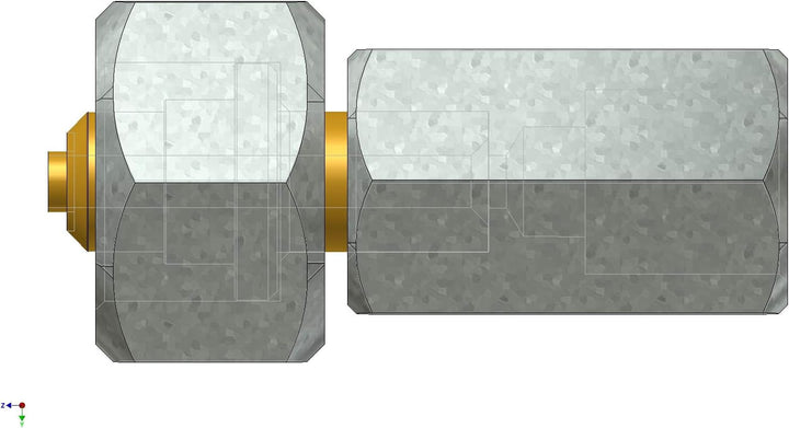 HTD Gewindeadapter 300 bar W30 Innen Sauerstoff/Helium auf G5/8 300 bar Innengewinde