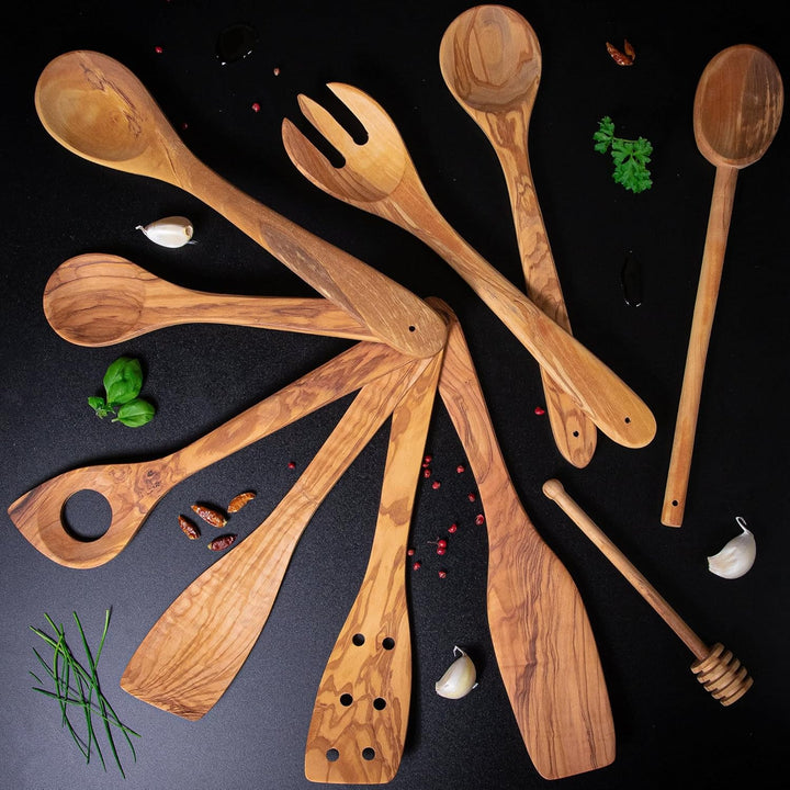 Cilio Olivenholz Salatbesteck 30 cm, Braun