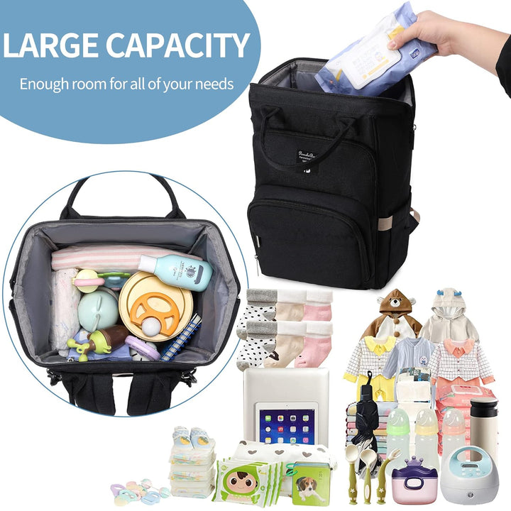 Pomelo Best Baby Wickelrucksack stylische Wickeltasche Rucksack mit Wickelunterlage multifunktional