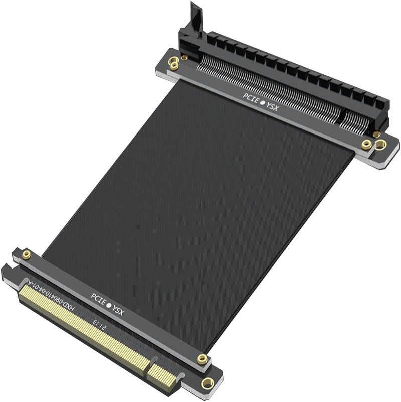 PCI Express 3.0 16X Extender Riser Cable, Anti-interference EMI Material, Black, 180 Degree Cable, 2
