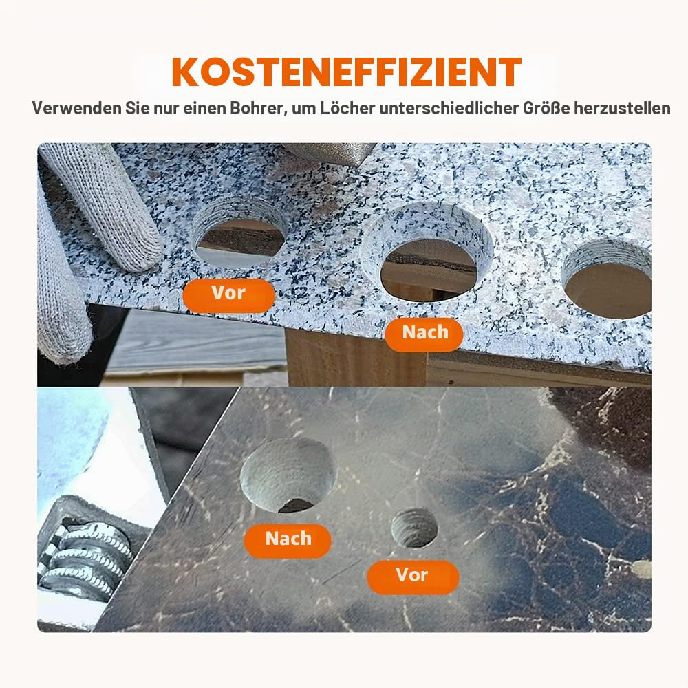 Diamant Fasenbohrer 50mm - BRSCHNITT Diamant Fasenbits Fingerfräser zum Vergrössern Löcher in Fliese