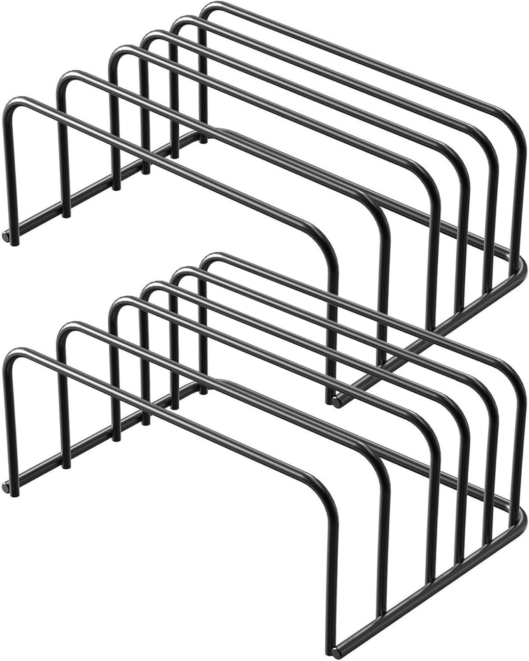 2 PCS Schneidebrett Organisator, 5 Schlitze Metall-Schneidebretthalter, platzsparende Blech-Pan-Orga