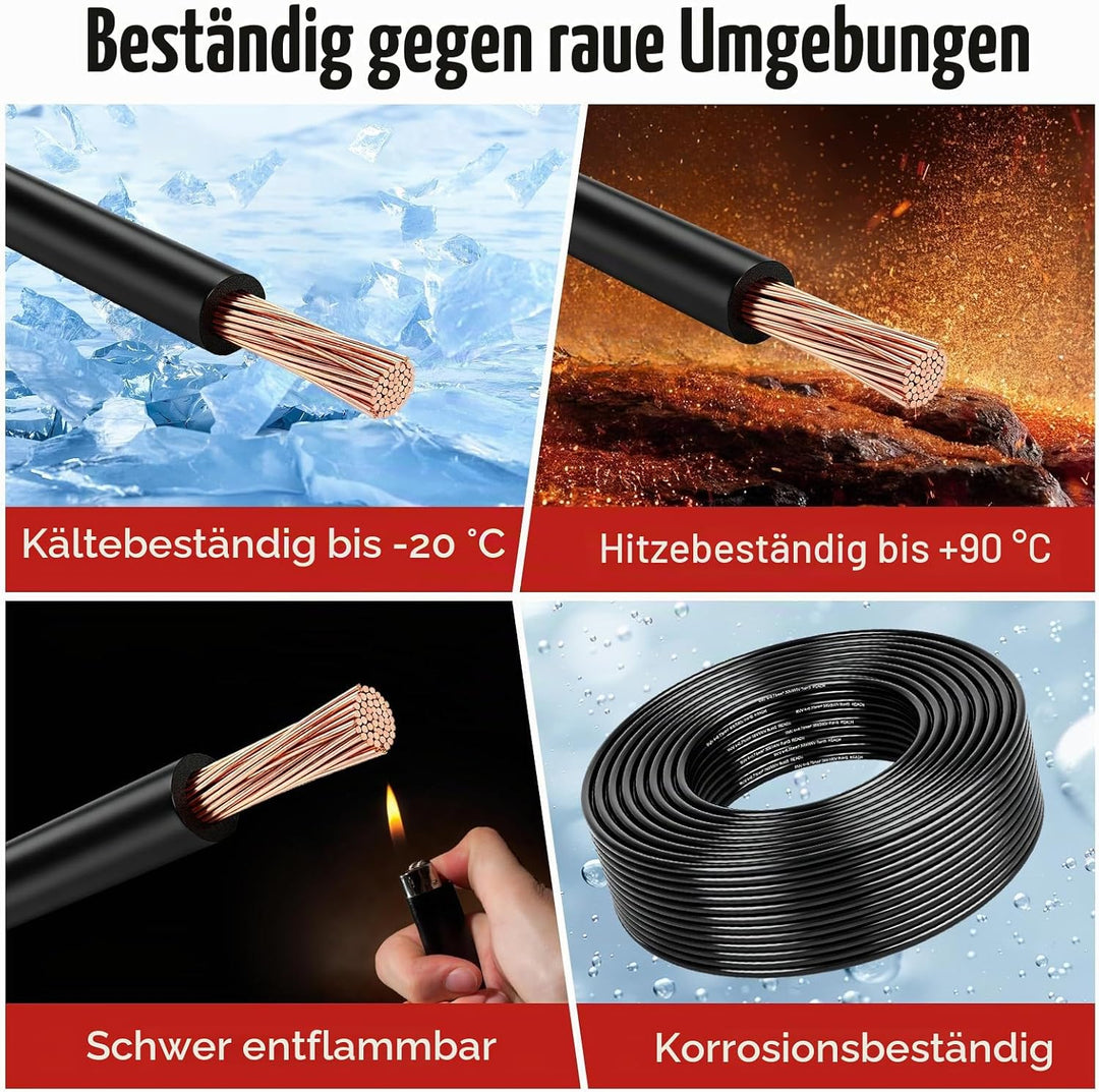 BEIJISTAR 10M Fahrzeugleitung 4x0,75mm² Rundkabel, 12V 24V 4 Adriges Anhängerkabel, 4 Adriges Elektr