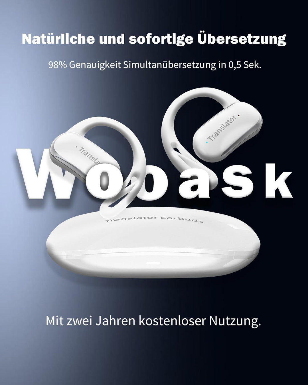 Ai Kopfhörer Übersetzer, Übersetzer Kopfhörer ohne Internet, 144 Sprachen Kopfhörer Übersetzer Echtz