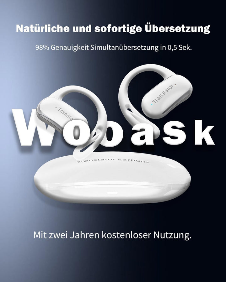 Ai Kopfhörer Übersetzer, Übersetzer Kopfhörer ohne Internet, 144 Sprachen Kopfhörer Übersetzer Echtz