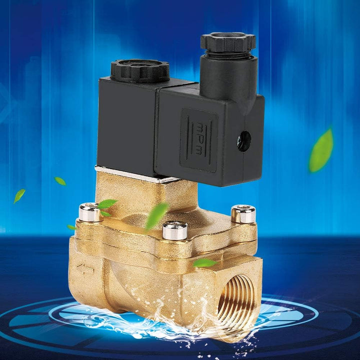 G 1/2" Magnetventil Stromlos geschlossen, Magnetventil DC 24 V Zwei Port Vorgesteuerte Luft Öl Wasse