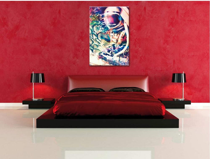 Space trippin Leinwandbild Bild auf Leinwand, XXL riesige Bilder fertig gerahmt mit Keilrahmen, Kuns