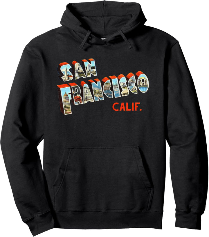 San Francisco California CA Vintage Retro-Souvenir Pullover Hoodie