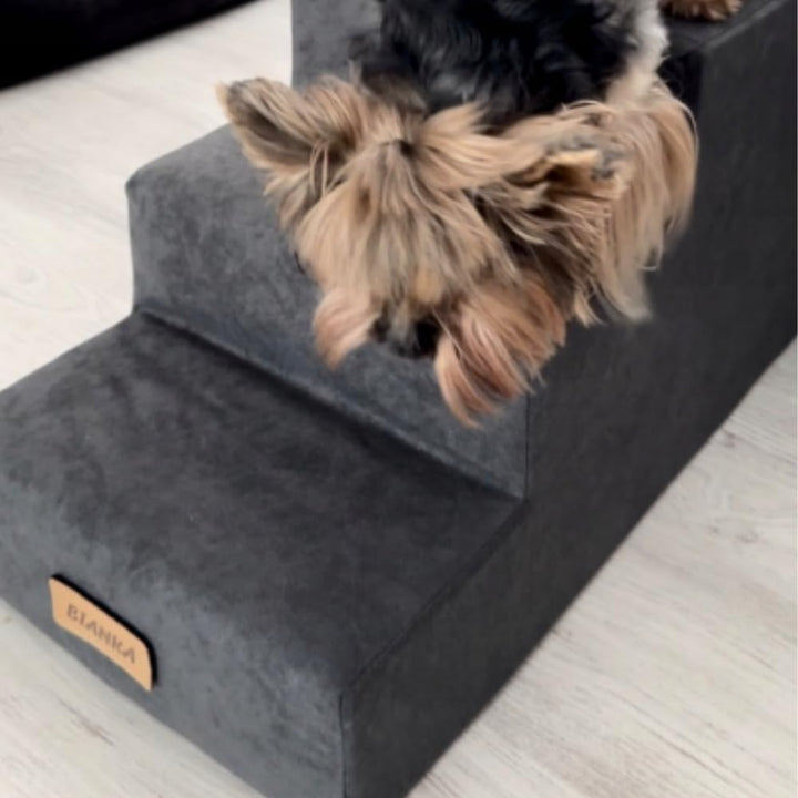 Sofatreppe für Hunde und Katzen – Hundetreppe für Bett & Sofa – 3- oder 4-stufig, rutschfest & wasch