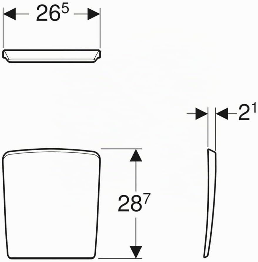 Keramag Urinal-Deckel Pareo Scharniere verchromt weiss, 573410000