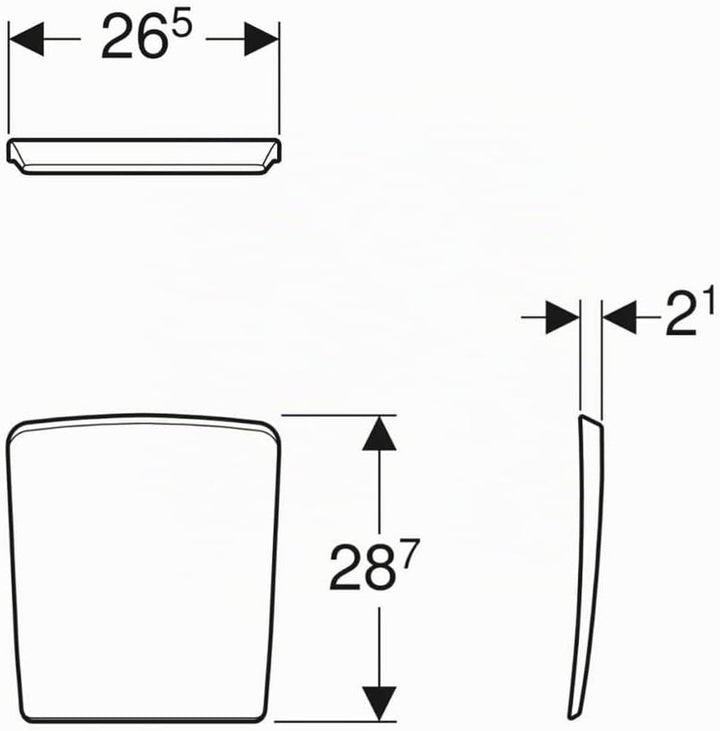 Keramag Urinal-Deckel Pareo Scharniere verchromt weiss, 573410000