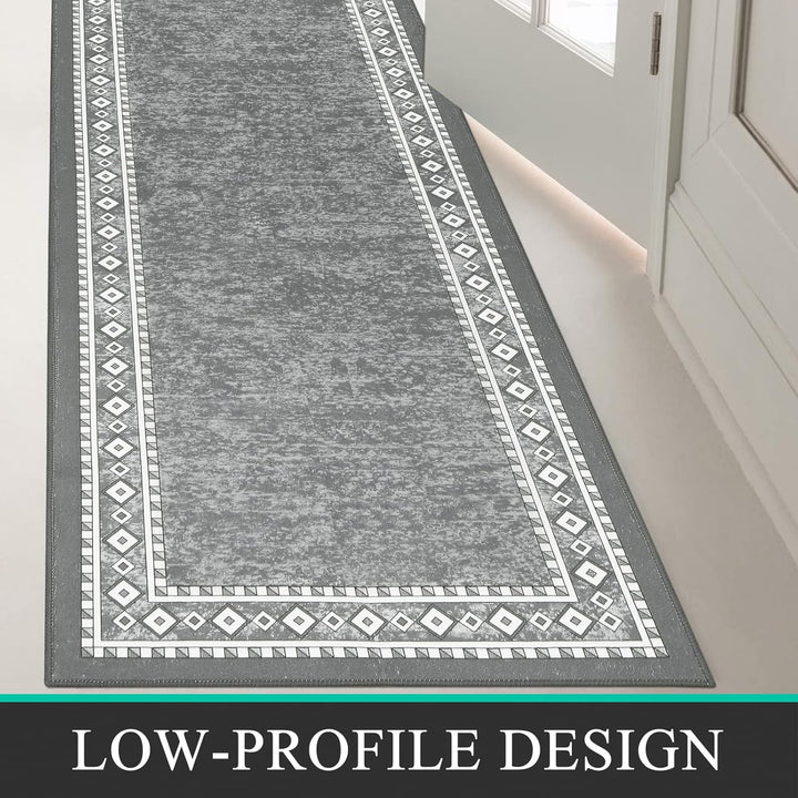 Enyhom Lang Teppich Läufer 66 x 240 cm Waschbar rutschfest Läufer Flur Teppich Küchenläufer dauerhaf