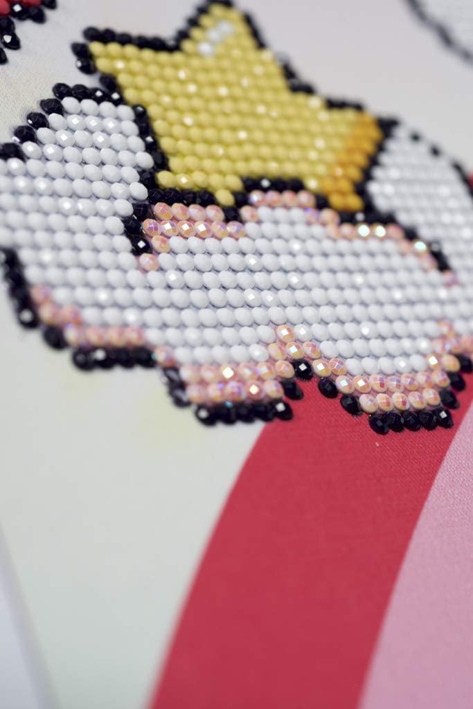 Vervaco 5413480782772 Hello Kitty & Einhorn Diamanten Malerei, Acrylic, mehrfarbig, ca. 37 x 30 cm