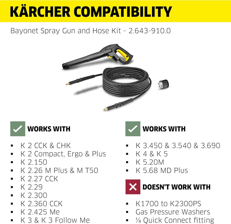 Kärcher - HK 7.5, Hochdruckschlauchset, kompatibel mit K 2 Basic Single, Single
