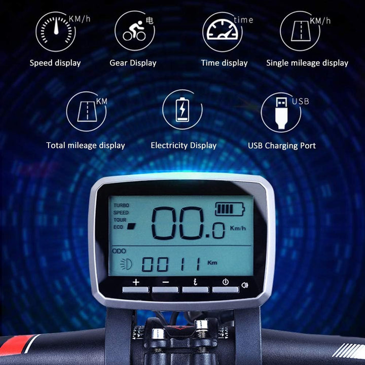 Elektrofahrrad-LCD-Display, VLCD-5-Instrument TSDZ2 VLCD-5 Display Instrument Stecker Betriebshandbu