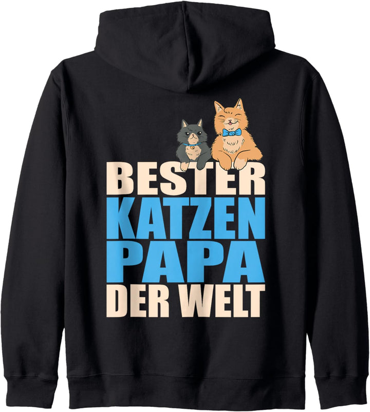 Bester Katzenpapa Der Welt Katzenvater Katze Katzen Papa Kapuzenjacke