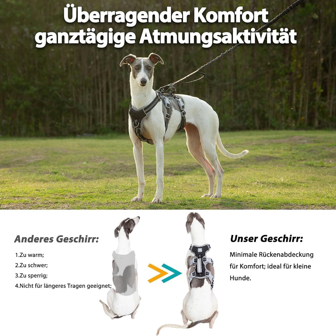 Huntboo Hunde Sicherheitsgeschirr, Sicherheitsgeschirr für Hunde, Vollständig Reflektierendes Geschi